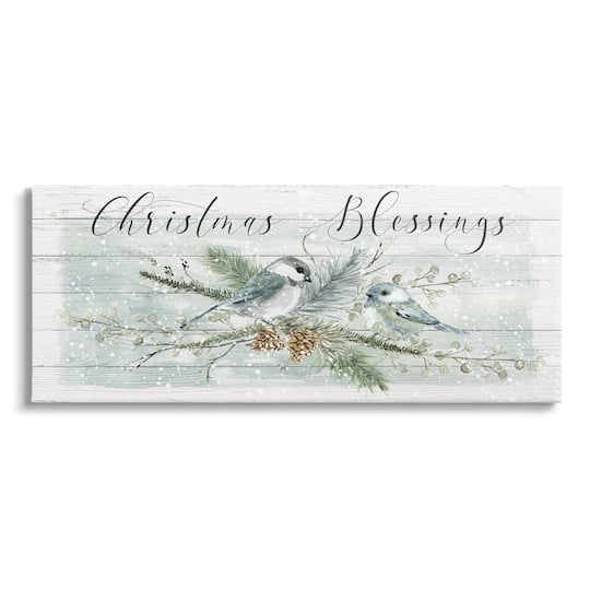 Stupell Industries Rustic Christmas Blessings Canvas Wall Art